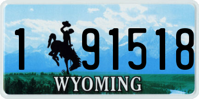 WY license plate 191518