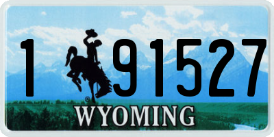 WY license plate 191527