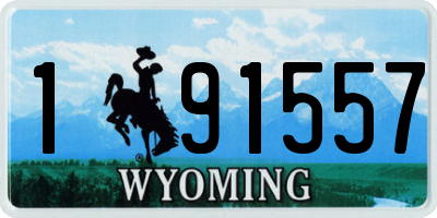 WY license plate 191557