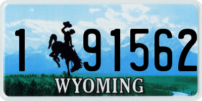 WY license plate 191562