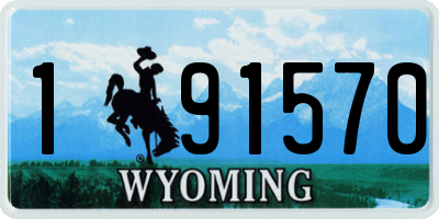WY license plate 191570