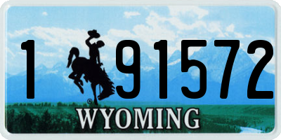 WY license plate 191572
