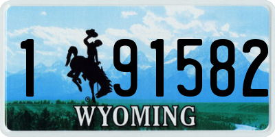 WY license plate 191582