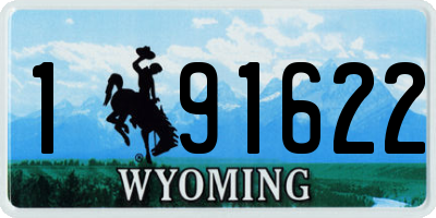 WY license plate 191622