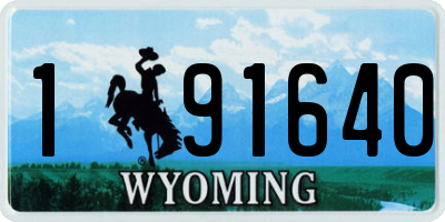 WY license plate 191640