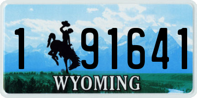 WY license plate 191641