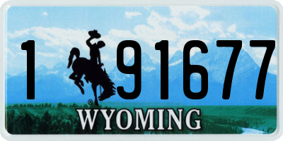 WY license plate 191677