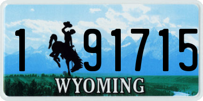 WY license plate 191715