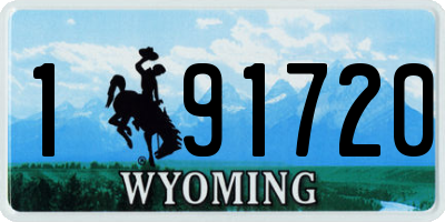 WY license plate 191720