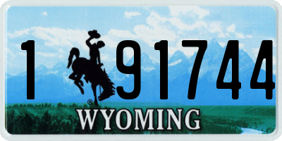 WY license plate 191744
