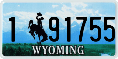 WY license plate 191755