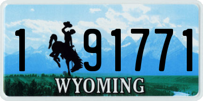 WY license plate 191771