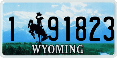 WY license plate 191823