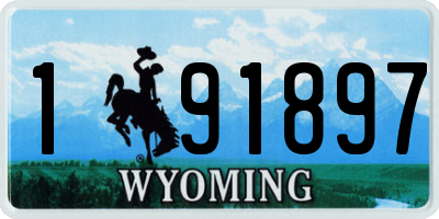 WY license plate 191897