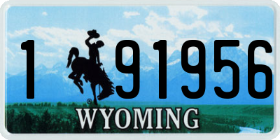 WY license plate 191956