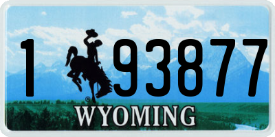 WY license plate 193877