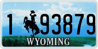WY license plate 193879