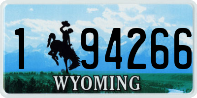 WY license plate 194266