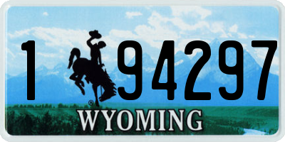 WY license plate 194297