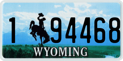 WY license plate 194468