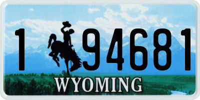 WY license plate 194681