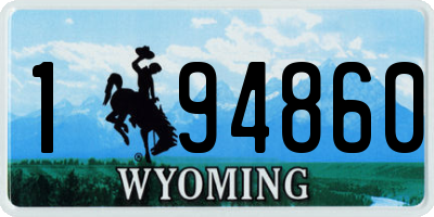 WY license plate 194860