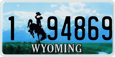 WY license plate 194869