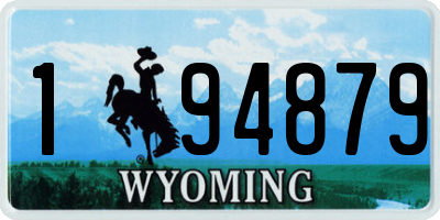 WY license plate 194879