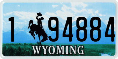 WY license plate 194884