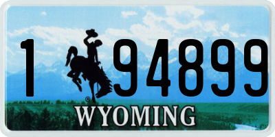 WY license plate 194899