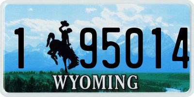 WY license plate 195014