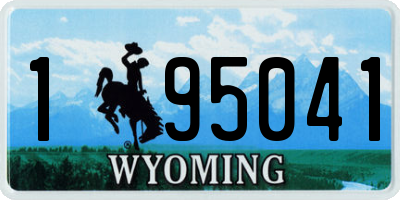 WY license plate 195041
