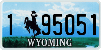 WY license plate 195051