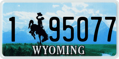 WY license plate 195077