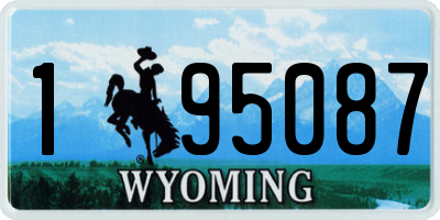 WY license plate 195087
