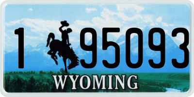 WY license plate 195093