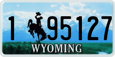 WY license plate 195127