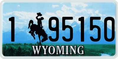 WY license plate 195150