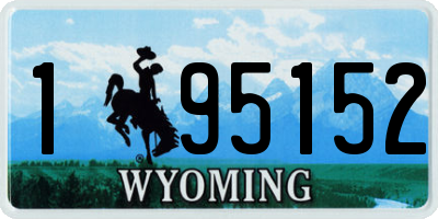 WY license plate 195152
