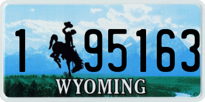 WY license plate 195163