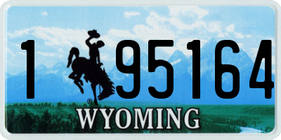 WY license plate 195164