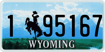 WY license plate 195167