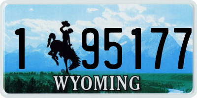 WY license plate 195177