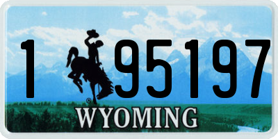 WY license plate 195197