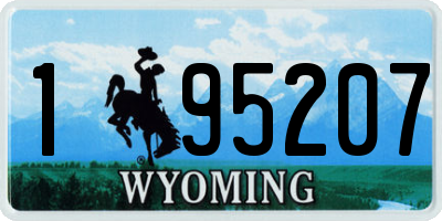 WY license plate 195207