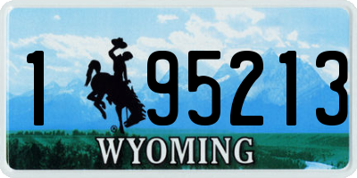 WY license plate 195213