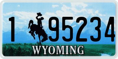WY license plate 195234