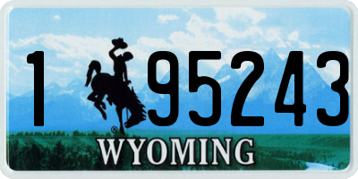 WY license plate 195243