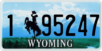 WY license plate 195247