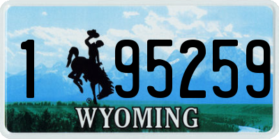 WY license plate 195259